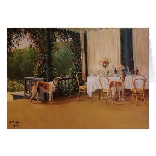 After Dinner Borzoi Cards (Front Horizontal)