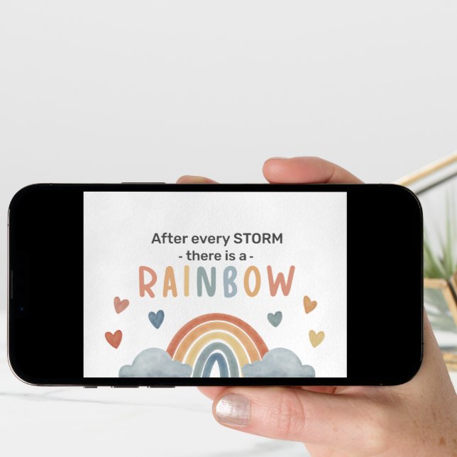 After Every Storm There is A Rainbow IVF Baby Card (Front Digital)