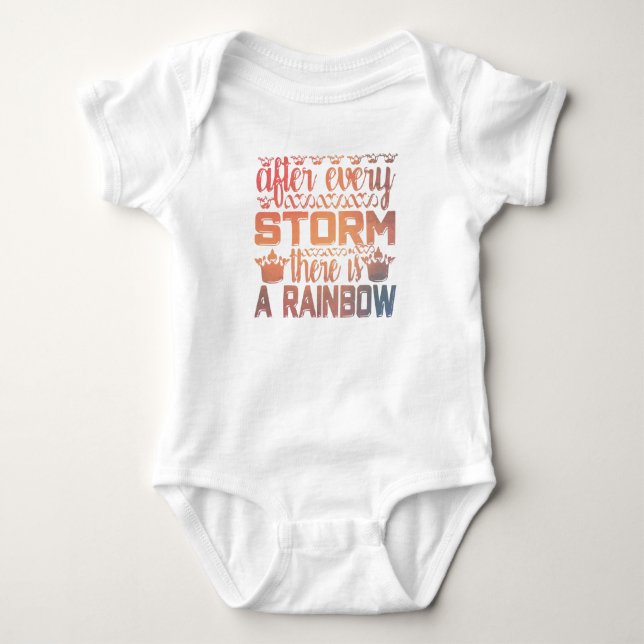 After Every Storm There Is A Rainbow-min Baby Body Baby Bodysuit (Front)