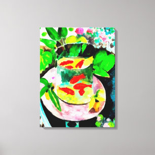after Henri Matisse, The Goldfish, digital drawing Canvas Print