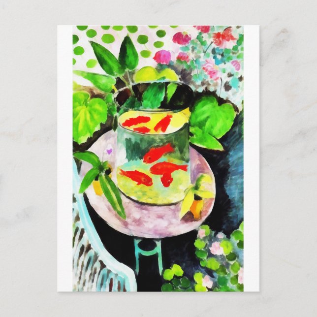 after Henri Matisse, The Goldfish, digital drawing Holiday Postcard (Front)