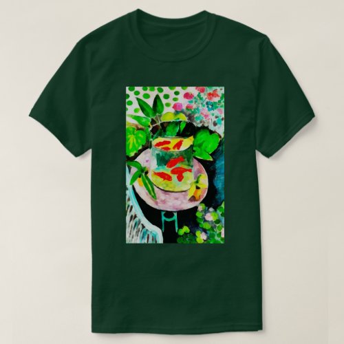 after Henri Matisse The Goldfish digital drawing T_Shirt