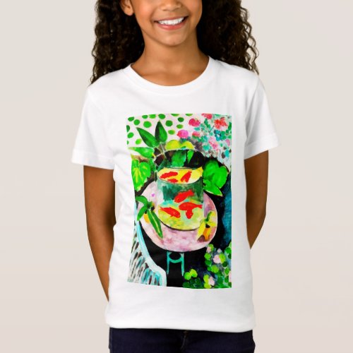 after Henri Matisse The Goldfish digital drawing T_Shirt