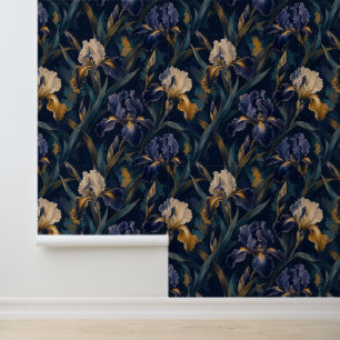 After Hours Iris Moody Florals Wallpaper