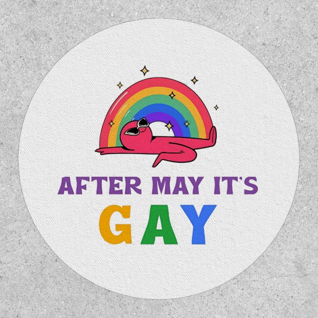 After May It's Gay Funny LGBT Pride Month  Patch (Front)