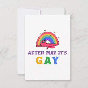 After May It's Gay Funny LGBT Pride Month  Thank You Card