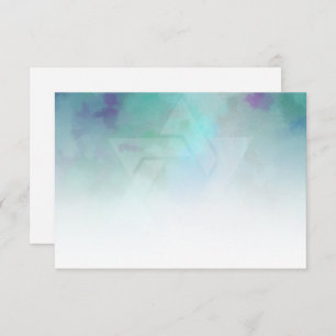 After Party Cool Colors Aqua Blue Purple White Invitation
