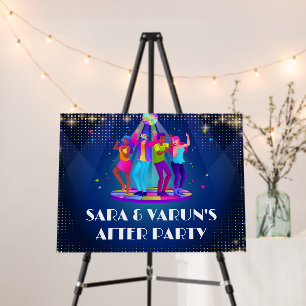 After Party signs Cocktail Welcome Sign Indian