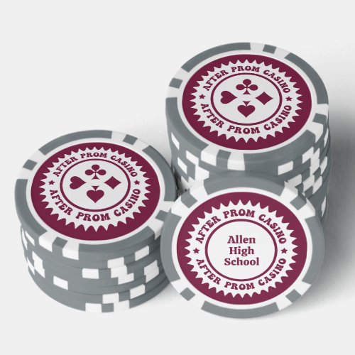 After Prom Custom Poker Chips