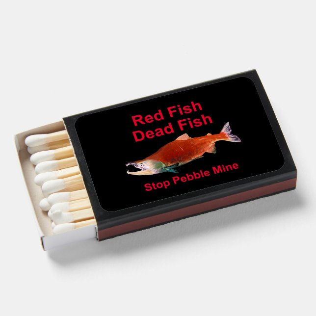 After Salmon - Stop Pebble Mine Matchboxes (Front Open)