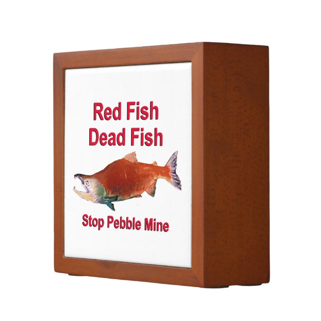 After Salmon - Stop Pebble Mine Pencil/Pen Holder (Right)