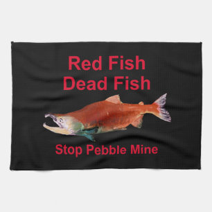 After Salmon - Stop Pebble Mine Towel