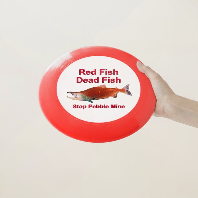After Salmon - Stop Pebble Mine Wham-O Frisbee (In Hand)