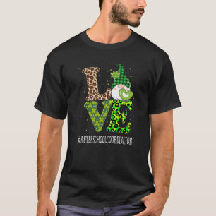 After School Coordinator Love St Patricks Day Gnom T-Shirt