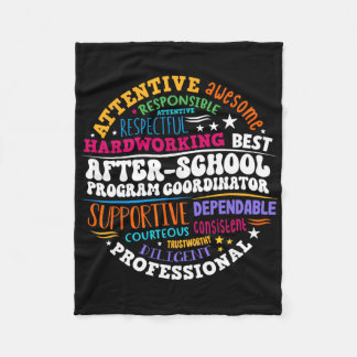 After School Program Coordinator Week Back To Scho Fleece Blanket