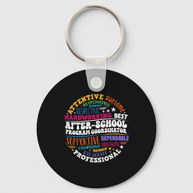 After School Program Coordinator Week Back To Scho Keychain (Front)