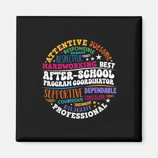 After School Program Coordinator Week Back To Scho Magnet (Front)