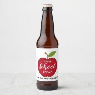 After School Snack Beer Bottle Label, Funny Teache Label