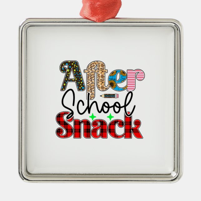 After School Snack Metal Ornament (Front)