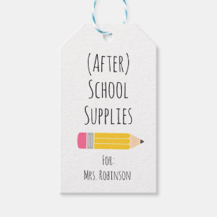 After School Supplies Teacher Gift Tags