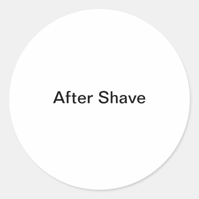 After Shave Labels/ Rectangular Sticker (Front)