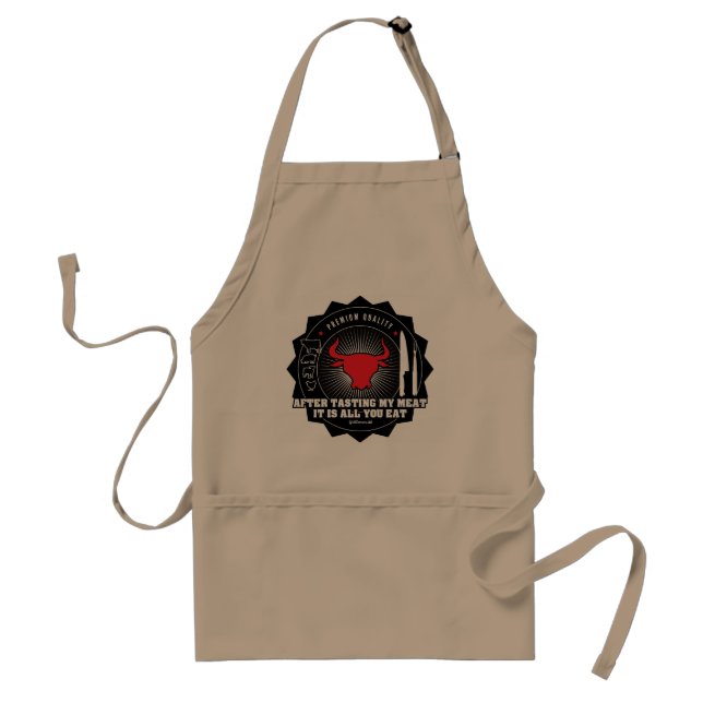 After tasting my meat: it is all you eat adult apron (Front)