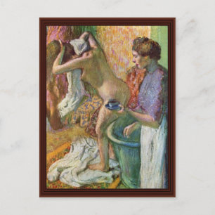 After The Bath By Edgar Degas Postcard