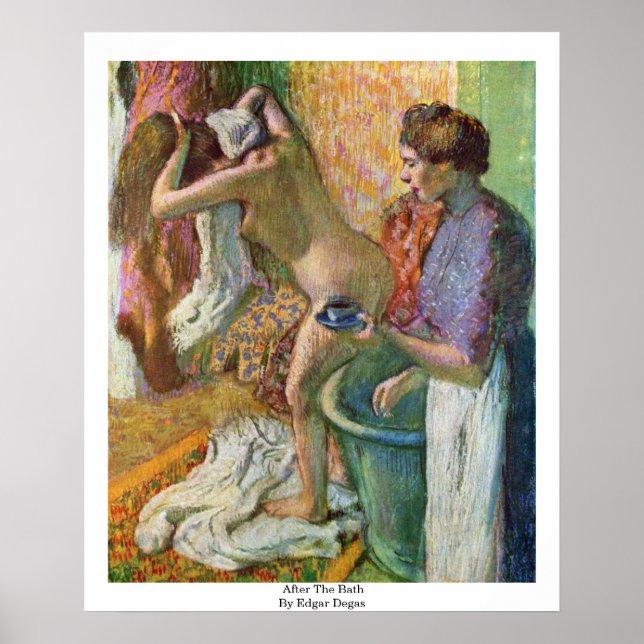 After The Bath By Edgar Degas Poster (Front)