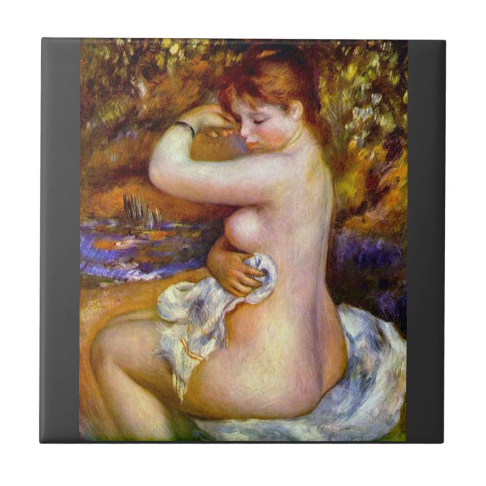 After the bath by Pierre Renoir Ceramic Tile