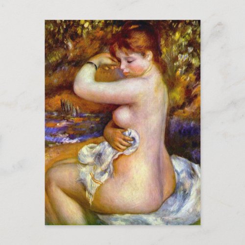 After the bath by Pierre Renoir Postcard