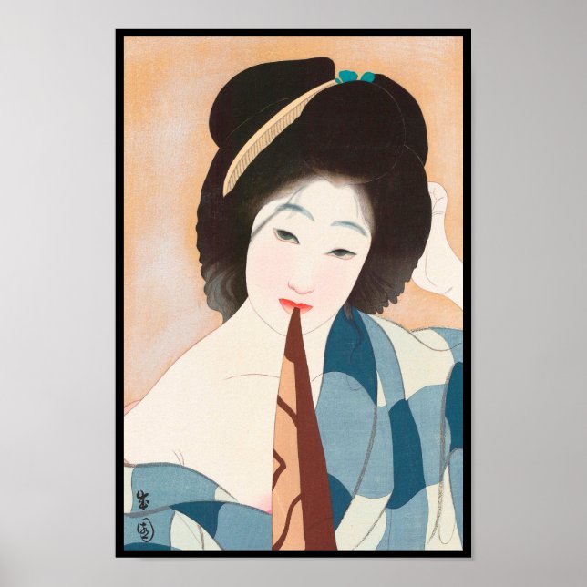 After the Bath Shima Seien japanese vintage lady Poster (Front)