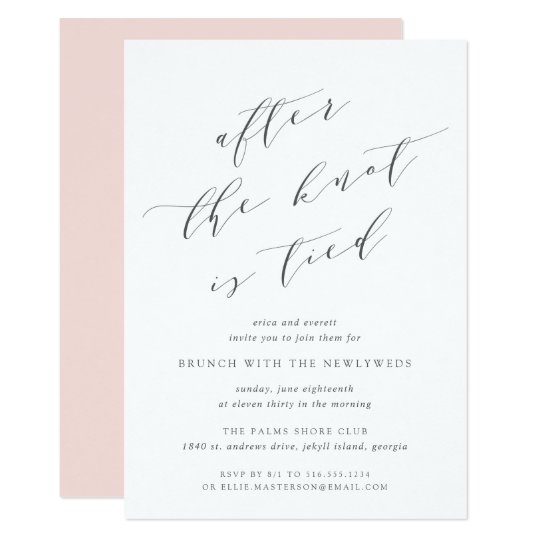 after the knot is tied wedding brunch invitation zazzle com