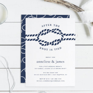 After the Knot is Tied Wedding Brunch Invitation