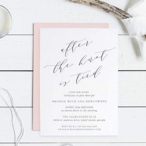 After the Knot is Tied  Wedding Brunch Invitation