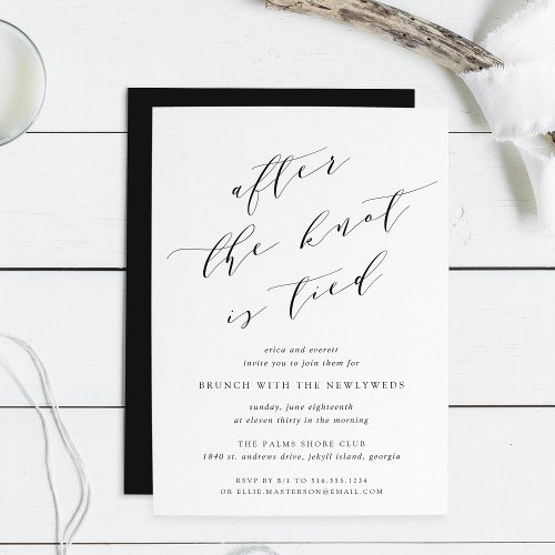 After the Knot is Tied  Wedding Brunch Invitation