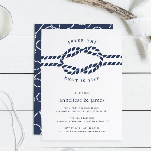 After the Knot is Tied  Wedding Brunch Invitation