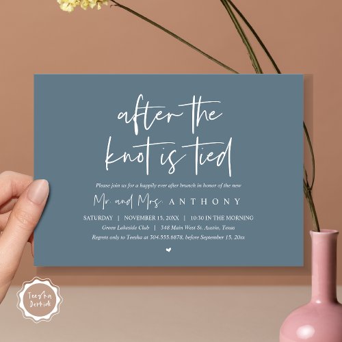 After the knot tied Happily Ever After Brunch Invitation