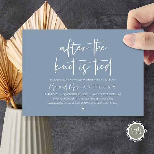 After the knot tied Happily Ever After Brunch Invitation