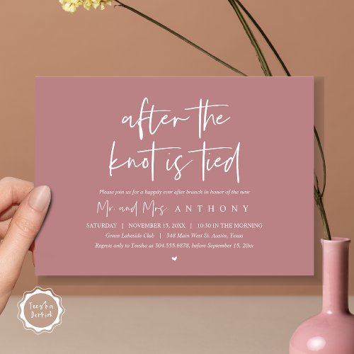 After the knot tied Happily Ever After Brunch Invitation