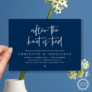 After the knot tied, Post wedding Brunch Invitatio Invitation