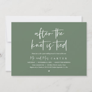 After the knot tied, Post wedding Brunch Invitation