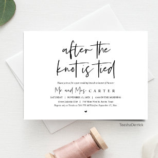 After the knot tied, Post wedding Brunch Invitation