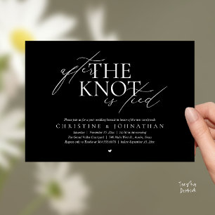 After The Knot Tied, Post Wedding Elopement Brunch Invitation