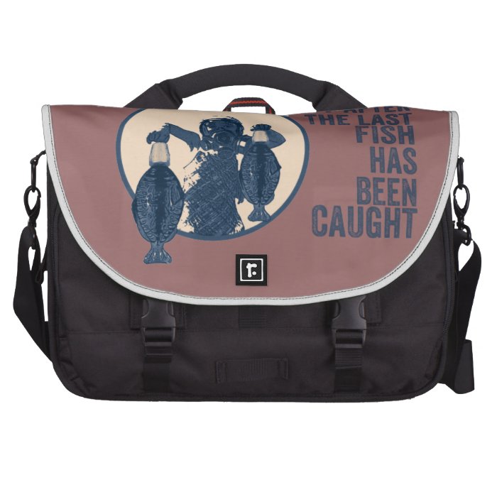After The Last Fish Has Been Caught Laptop Messenger Bag