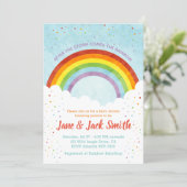 After the Rain Comes the Rainbow | Baby Shower Invitation (Standing Front)
