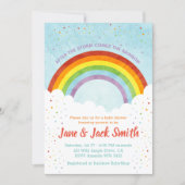 After the Rain Comes the Rainbow | Baby Shower Invitation (Front)