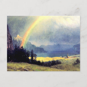 After the Shower, painting by Albert Bierstadt Postcard