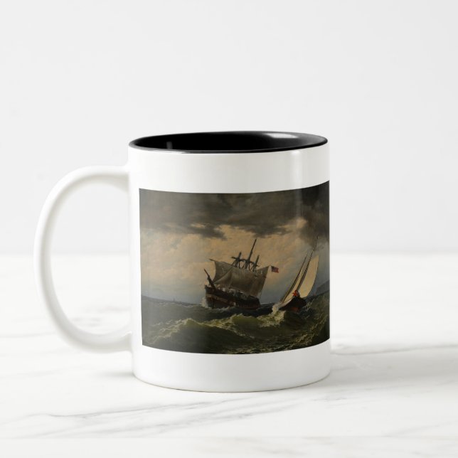 After the Storm by William Bradford Two-Tone Coffee Mug (Left)
