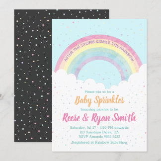 After the Storm Comes the Rainbow | Baby Sprinkles Invitation