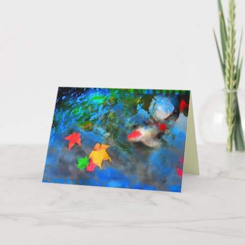 After the storm Koi greeting card
